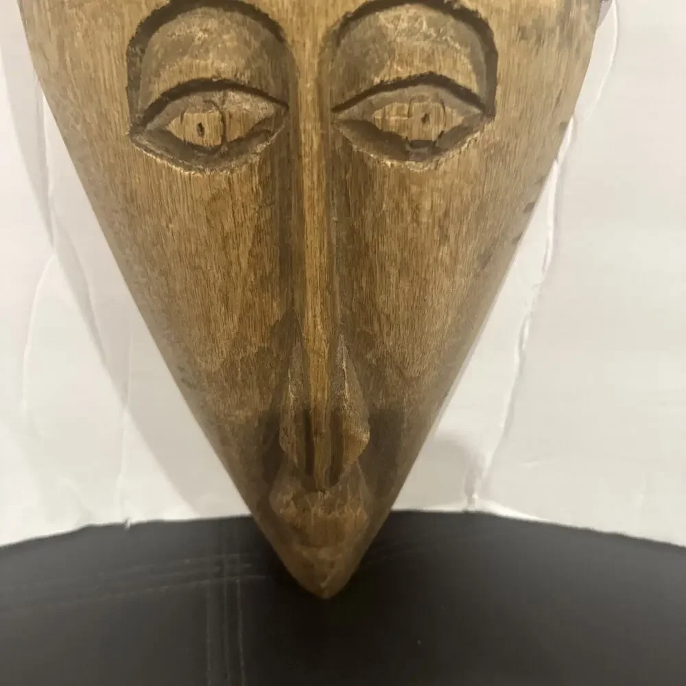 Hand Carved Wooden African Style Tribal Wall Mask Folk Art Home Decor Large